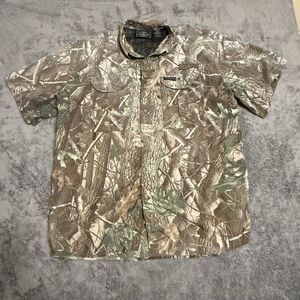 Winchester X RealTree Men’s Short Sleeve‎ Camo Button Up Hunting Shirt Size XL